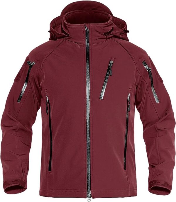Men's Special Ops Tactical Jacket Water-Resistant Softshell Hiking Detachable Hoodie Fleece Jacket - Image 9