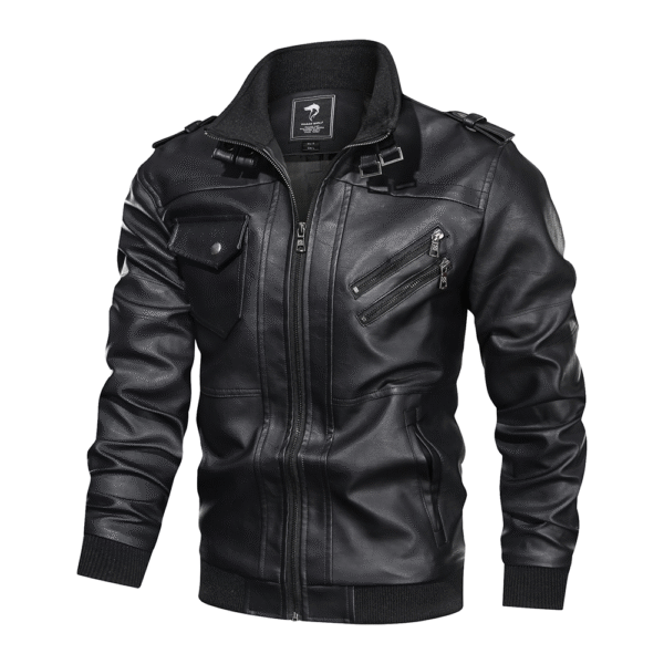Espnman Men's Leather Motorcycle Jacket