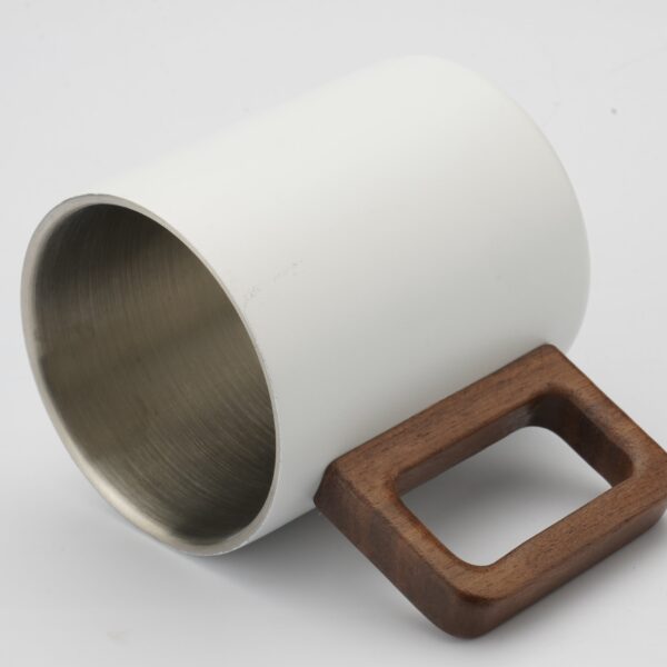 Double Layer Coffee Cups with Walnut Handle - Image 6