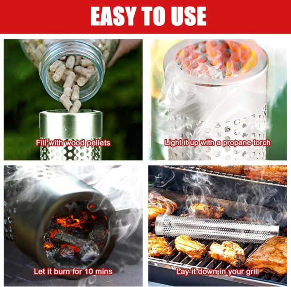 Smoke Tube for Pellet Grill Hot or Cold Smoking - Image 5
