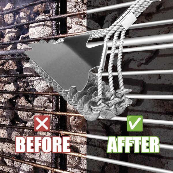 BBQ Grill Cleaning Brush with Wire Bristles - Image 7