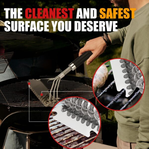 BBQ Grill Cleaning Brush with Wire Bristles - Image 6