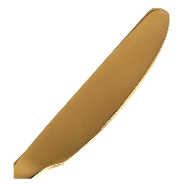 Glossy Gold Cutlery Set Travel Knife Fork Spoon 5pcs - Image 4