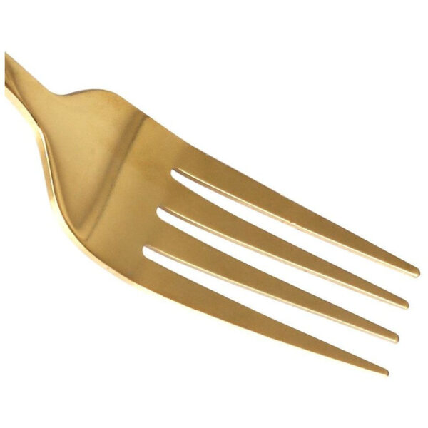 Glossy Gold Cutlery Set Travel Knife Fork Spoon 5pcs - Image 5