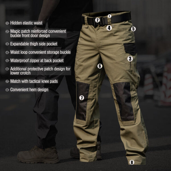 Men's Urban Cargo Pants Waterproof Ripstop Tactical Pants - Image 3