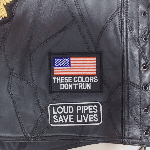 Golden Hawk Ride Free Leather Vest - Image 3