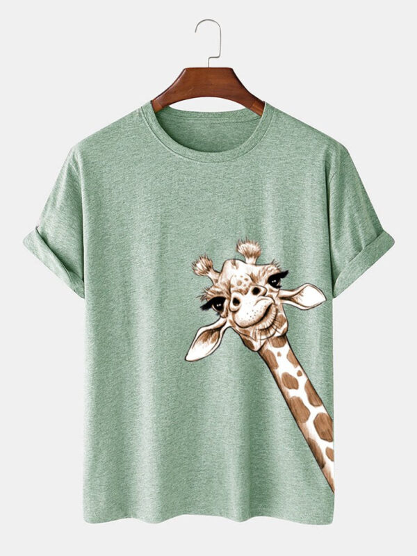 Crew Neck Casual Cartoon Tee Shirts & Tops - Image 3