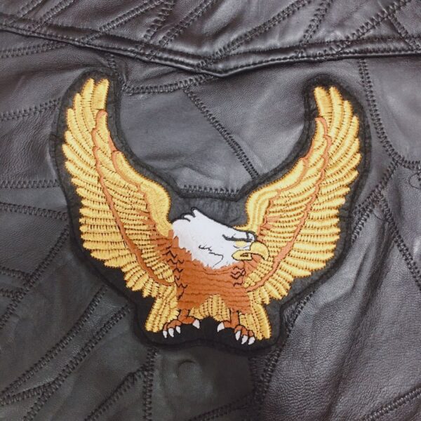 Golden Hawk Ride Free Leather Vest - Image 5