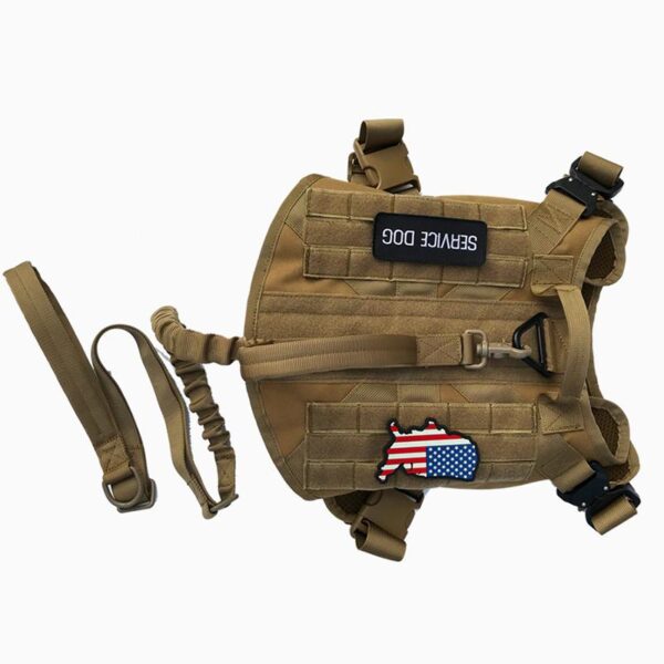 Adjustable German Shepherd Tactical Dog Harness Vest With Handle - Image 6