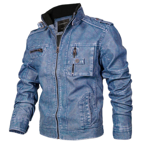Motock Biker Leather Jacket - Image 3
