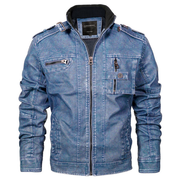 Motock Biker Leather Jacket - Image 6