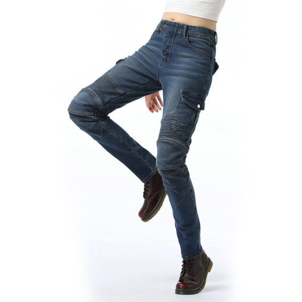 Flame 6 Lady Biker Jeans with CE Armor Protector - Image 2