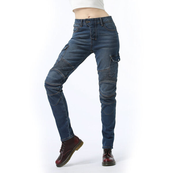 Flame 6 Lady Biker Jeans with CE Armor Protector - Image 9