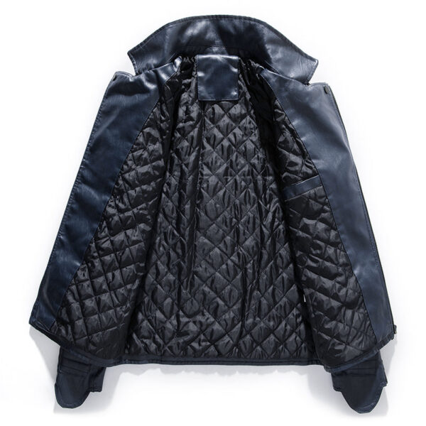 Men's Classic Moto Leather Jacket - Image 8