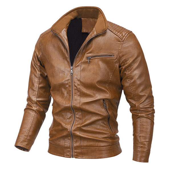 Men's Slim Fit Moto Jacket - Image 2