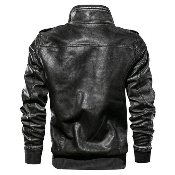 Vintage Moto Leather Jacket - Image 8