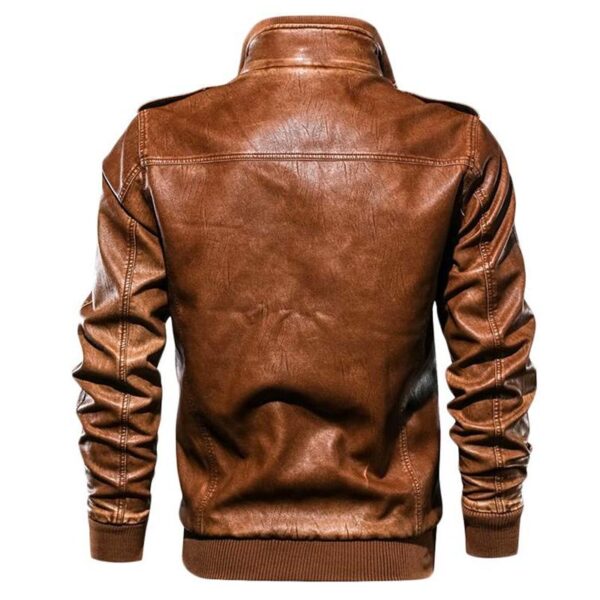 Vintage Moto Leather Jacket - Image 7