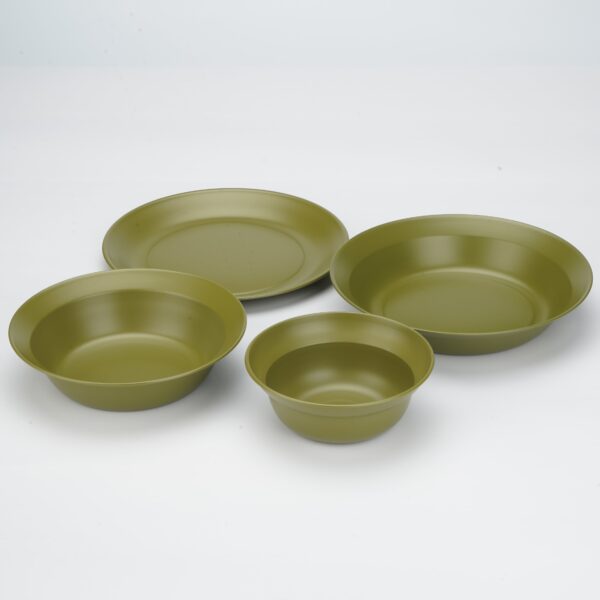 4-Piece Outdoor Stainless Steel Plates - Image 2