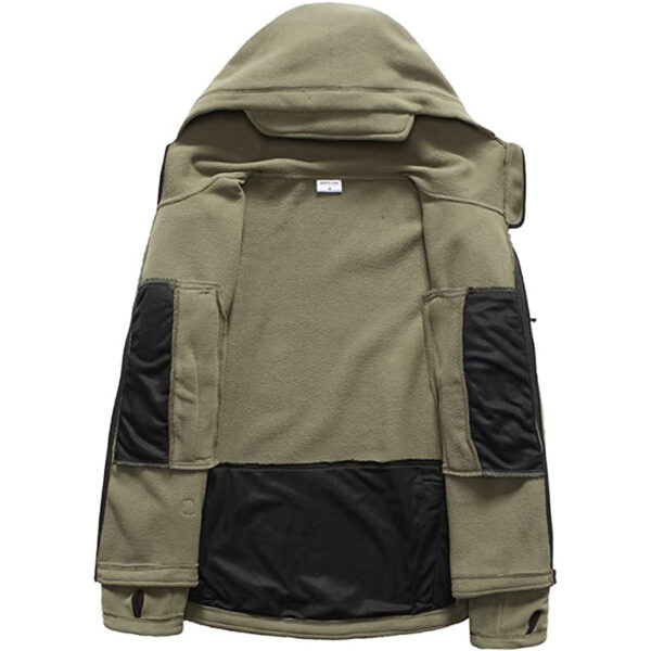 Archon Warm Fleece Hooded Tactical Military Jacket Coat - Image 8