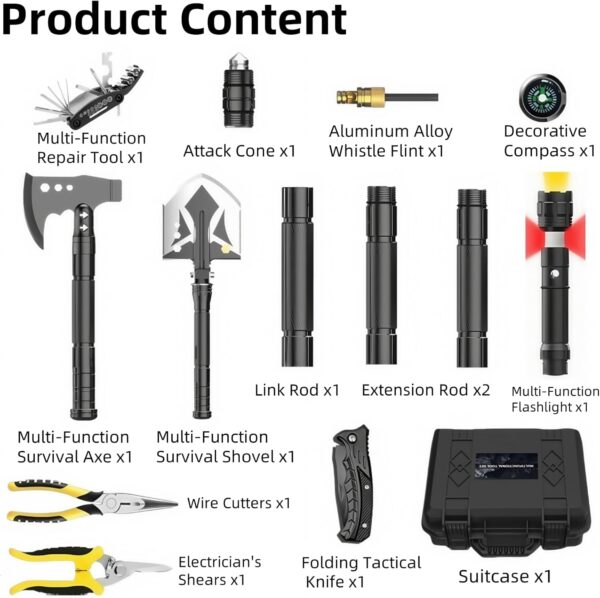 Survival Shovel Survival Axe Set - Image 3