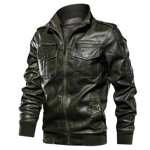 Vintage Moto Leather Jacket - Image 6