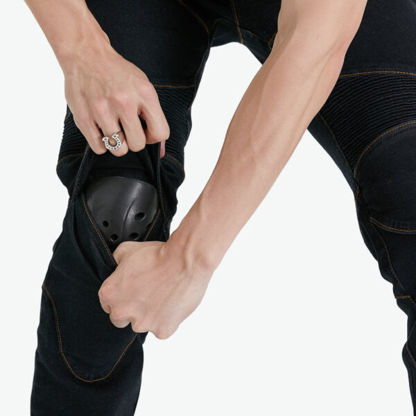 Motorcycle Riding PK718 Jeans With Protection Gear -Black - Image 4