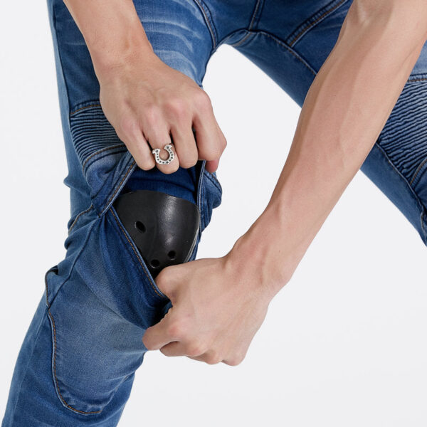 Motorcycle Riding PK718 Jeans With Protection Gear -Blue - Image 3
