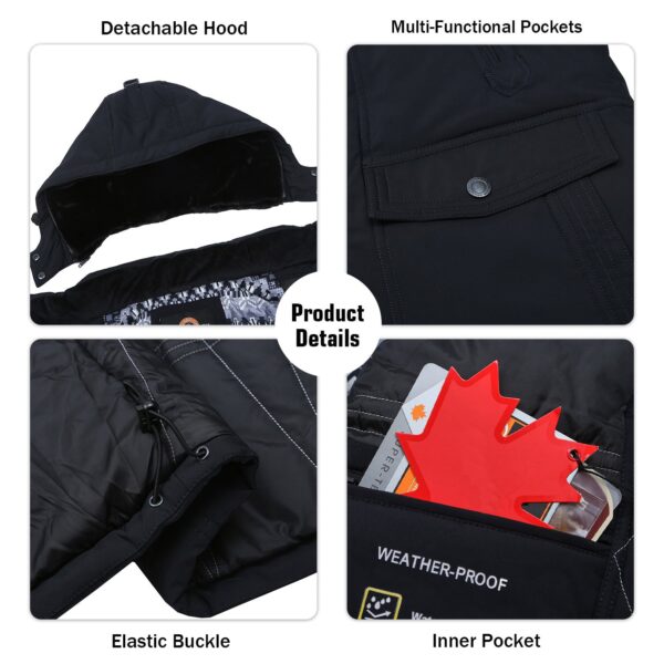 Fleece Detachable-hooded Weatherproof Extra Parka - Image 6