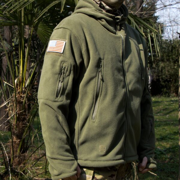 Archon Warm Fleece Hooded Tactical Military Jacket Coat - Image 2
