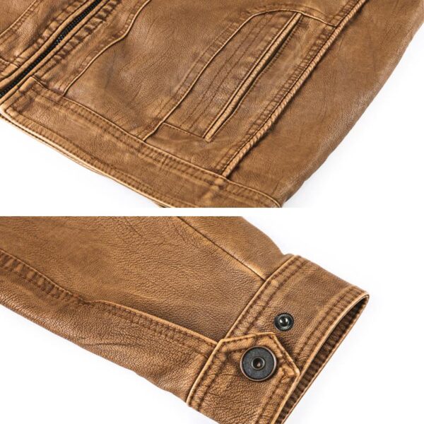 Motock Biker Leather Jacket - Image 9