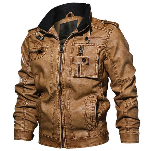 Motock Biker Leather Jacket - Image 2