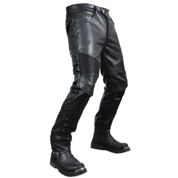 Motorcycle Leather Pants With Protection Gear - Image 4