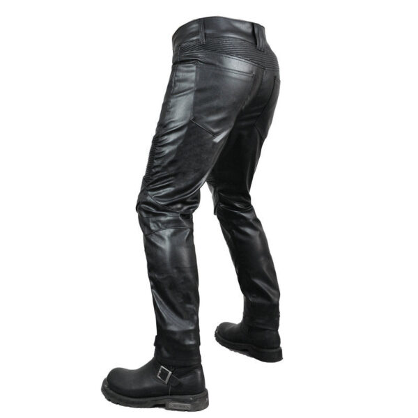 Motorcycle Leather Pants With Protection Gear - Image 3