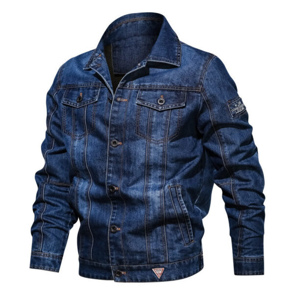Men's Lapel Button Casual Jacket - Image 2