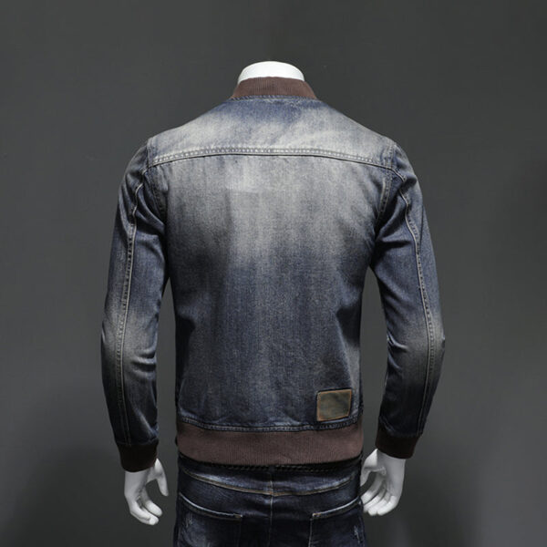 Men's Casual Distressed Denim Jacket - Image 2
