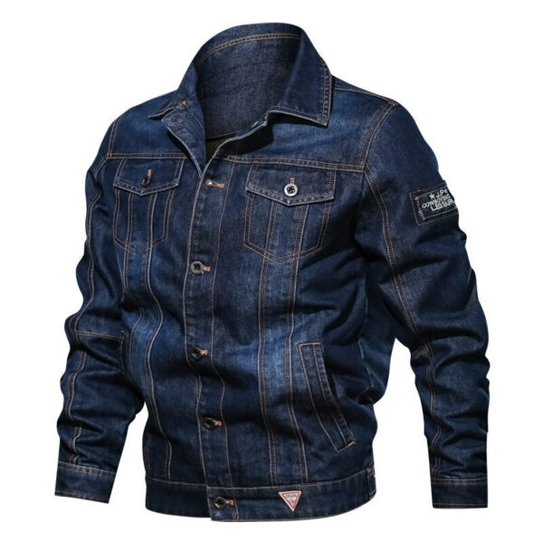 Men's Lapel Button Casual Jacket - Image 3