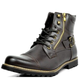 Men's 6'' Side Zipper Plain Toe Boot W/Perforation