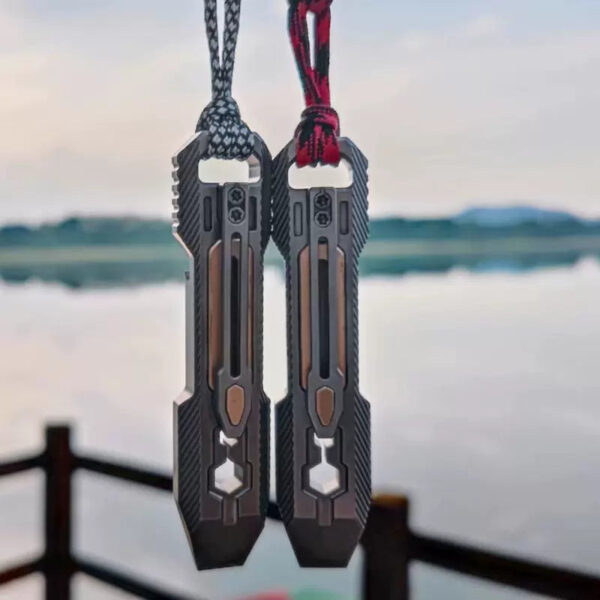 EDC Titanium Alloy Outdoor Portable Multifunctional Crowbar - Image 3