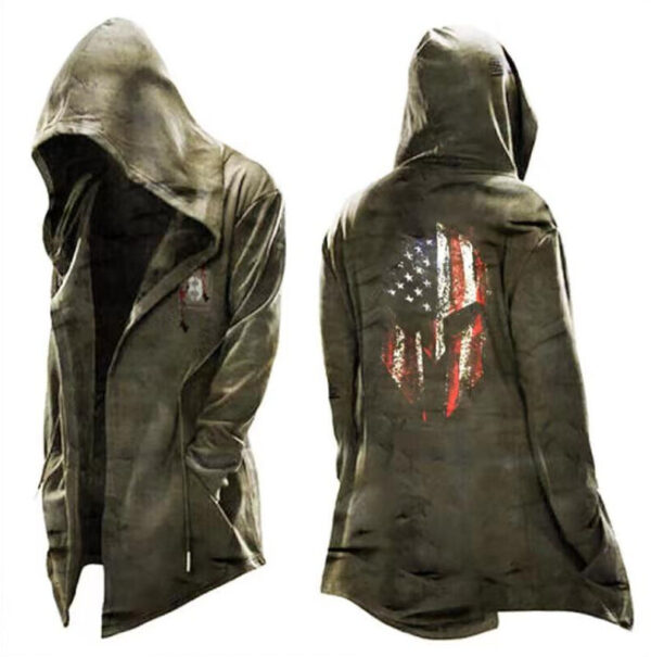Vintage Casual Long-sleeved Hoodie Jacket - Image 8