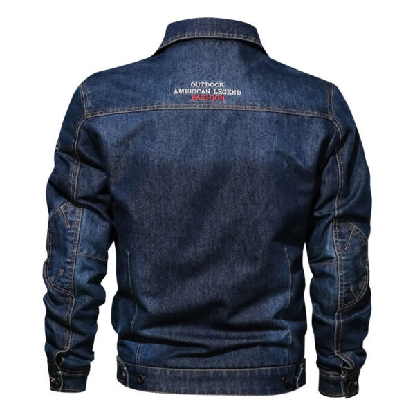 Men's Lapel Button Casual Jacket - Image 4