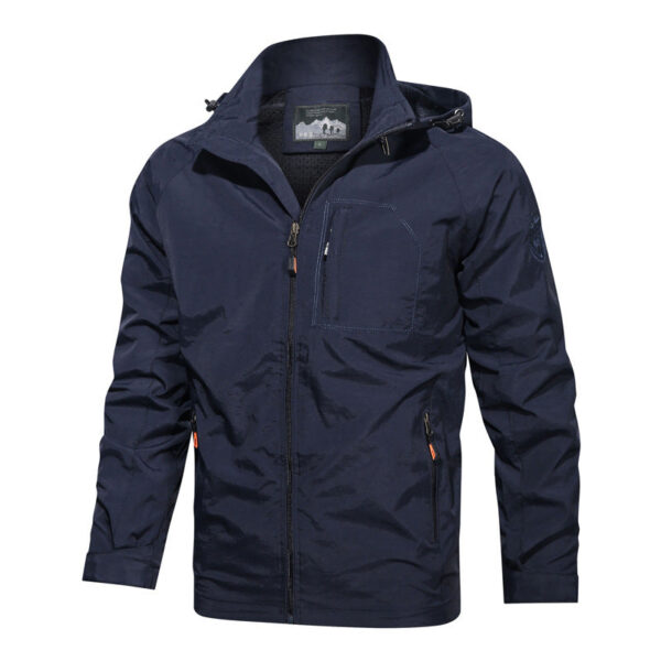 Men's Outdoor Waterproof And Windproof Hooded Jacket - Image 4