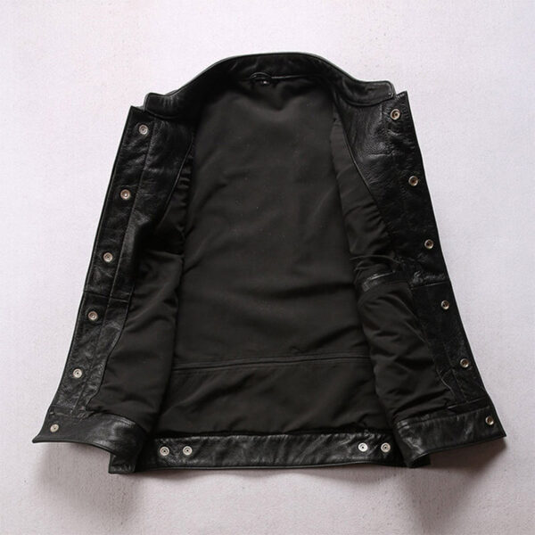 Men's Riding Cowhide Leather Vest - Image 7
