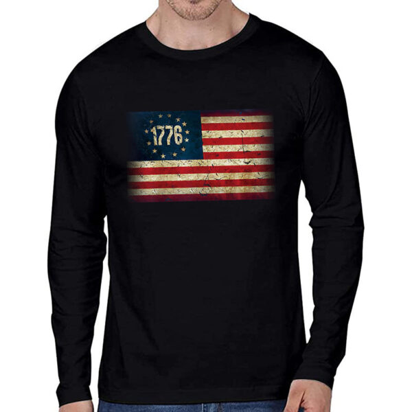 Men's 1776 Independence Day American Flag Print Patriotic Polo Shirt - Image 9