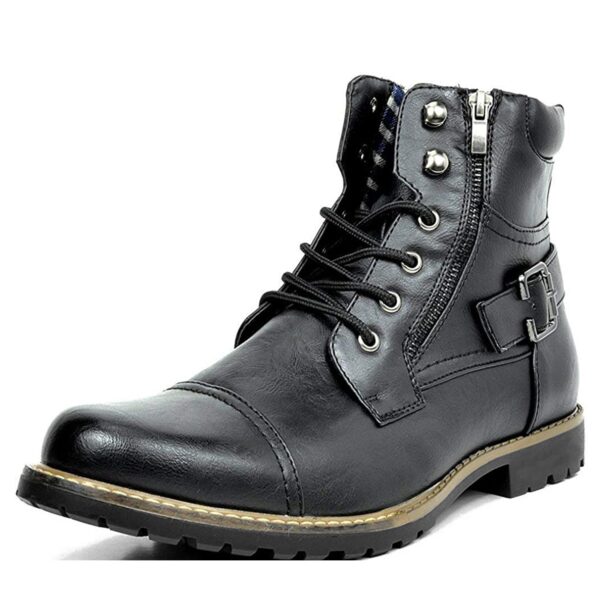 Men's 6'' Side Zipper Plain Toe Boot W/Perforation - Image 3