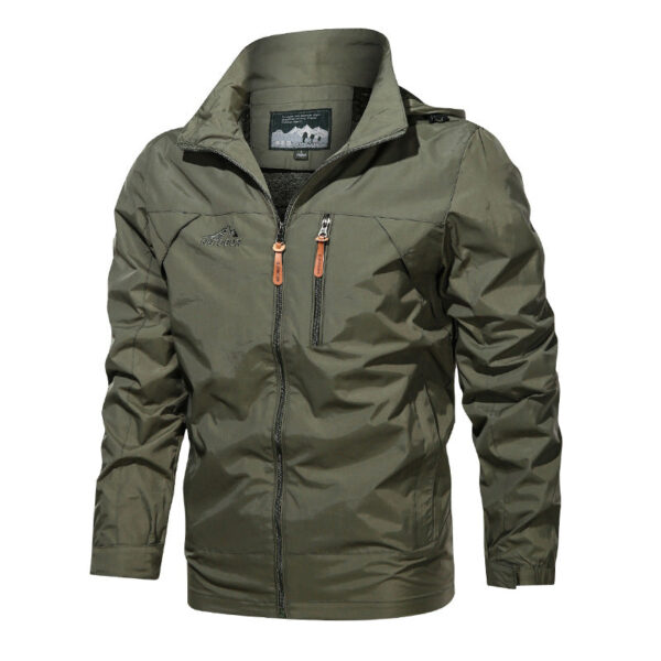 Men's Outdoor Waterproof And Windproof Hooded Jacket - Image 5