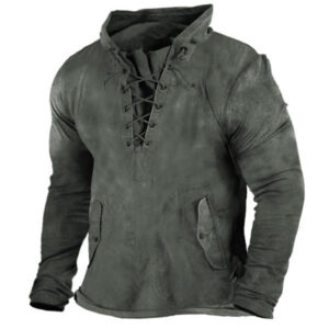 Men's Outdoor Vintage Tie America Men's Long Sleeve Hoodie