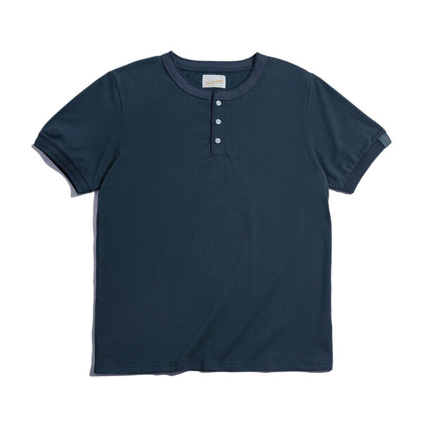 1890s US Slub Cotton Henley T-Shirt - Image 7
