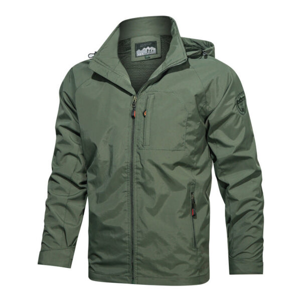 Men's Outdoor Waterproof And Windproof Hooded Jacket - Image 3