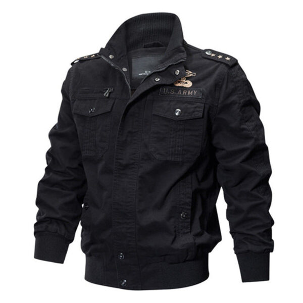 Men's Outdoor Casual Loose Stand Collar Hooded Jacket - Image 6