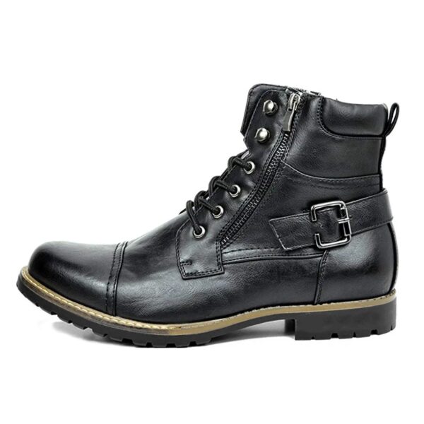 Men's 6'' Side Zipper Plain Toe Boot W/Perforation - Image 5